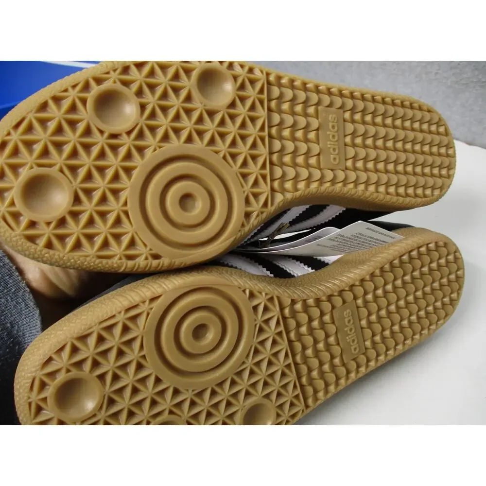 Adidas Samba Jane Shoes Black White Gum JQ6445 Womens Sz 7.5